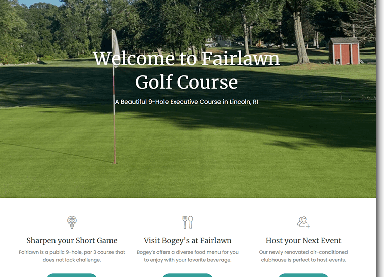 Fairlawn Golf Website